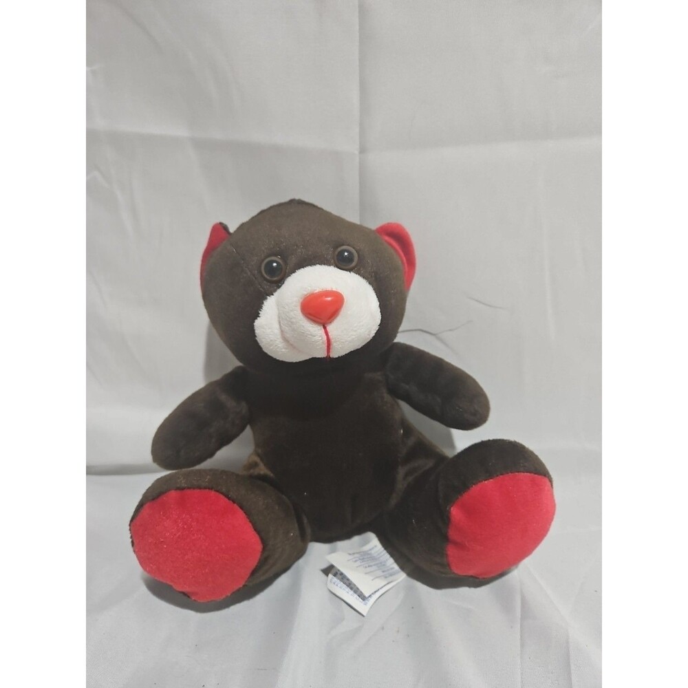 CALPLUSH BROWN/RED BEAR